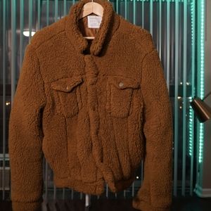 Men fuzzy teddy coat.